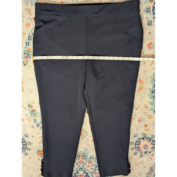 Worthington Women's Navy Pull-On Dress‎ Pants With Side Ruffle Detail - 16L - Picture 6 of 9